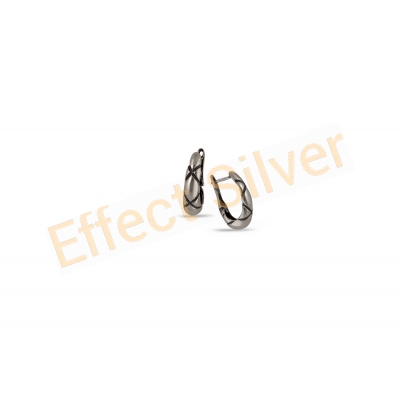 Beautiful silver earrings with openwork design